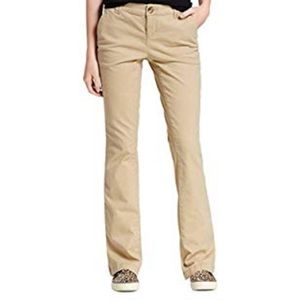 Khaki jean mid rise bell bottoms